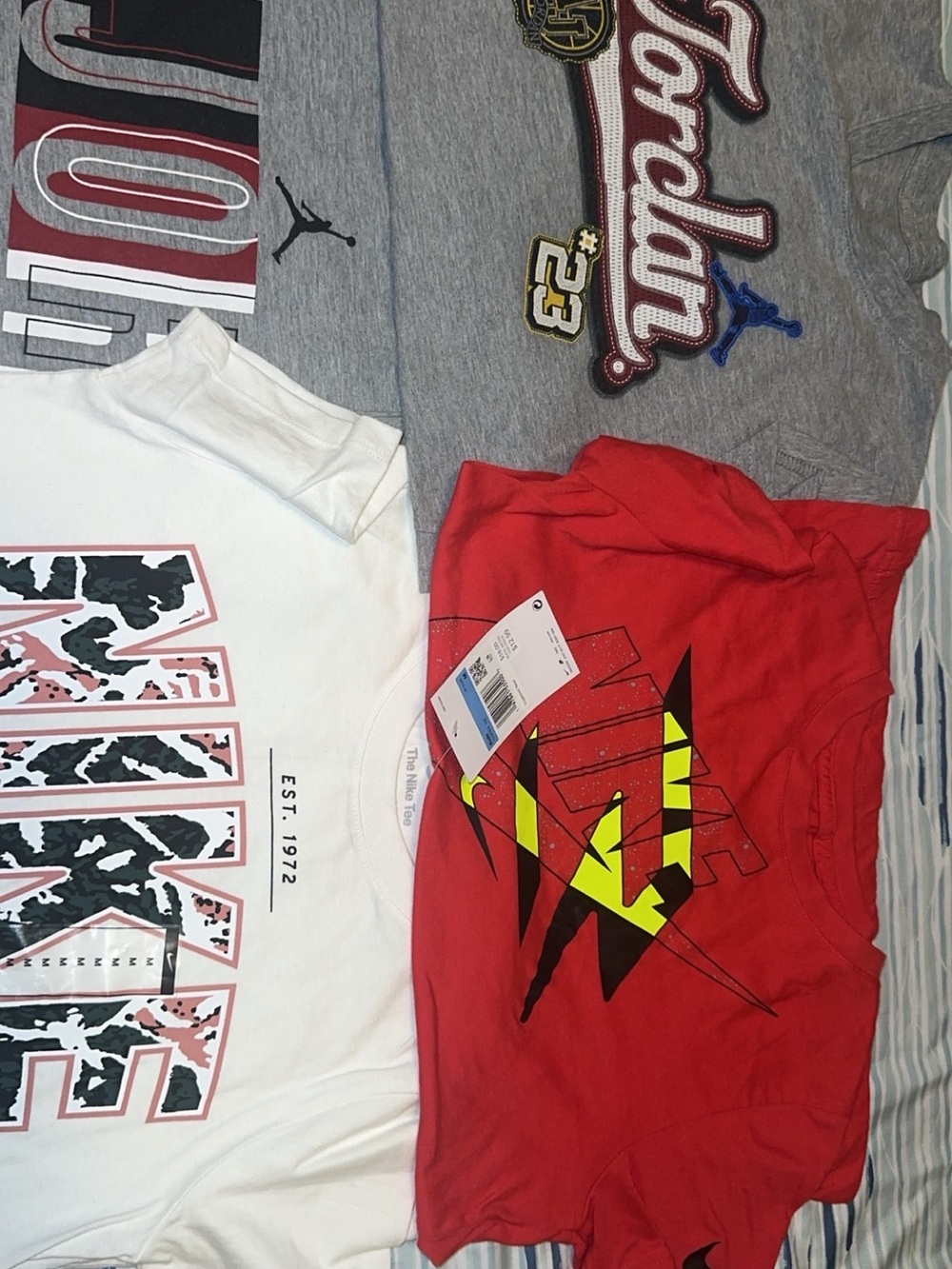 7 Nike Jordan tru religion and polo campion tee shirts boys size MEDIUM